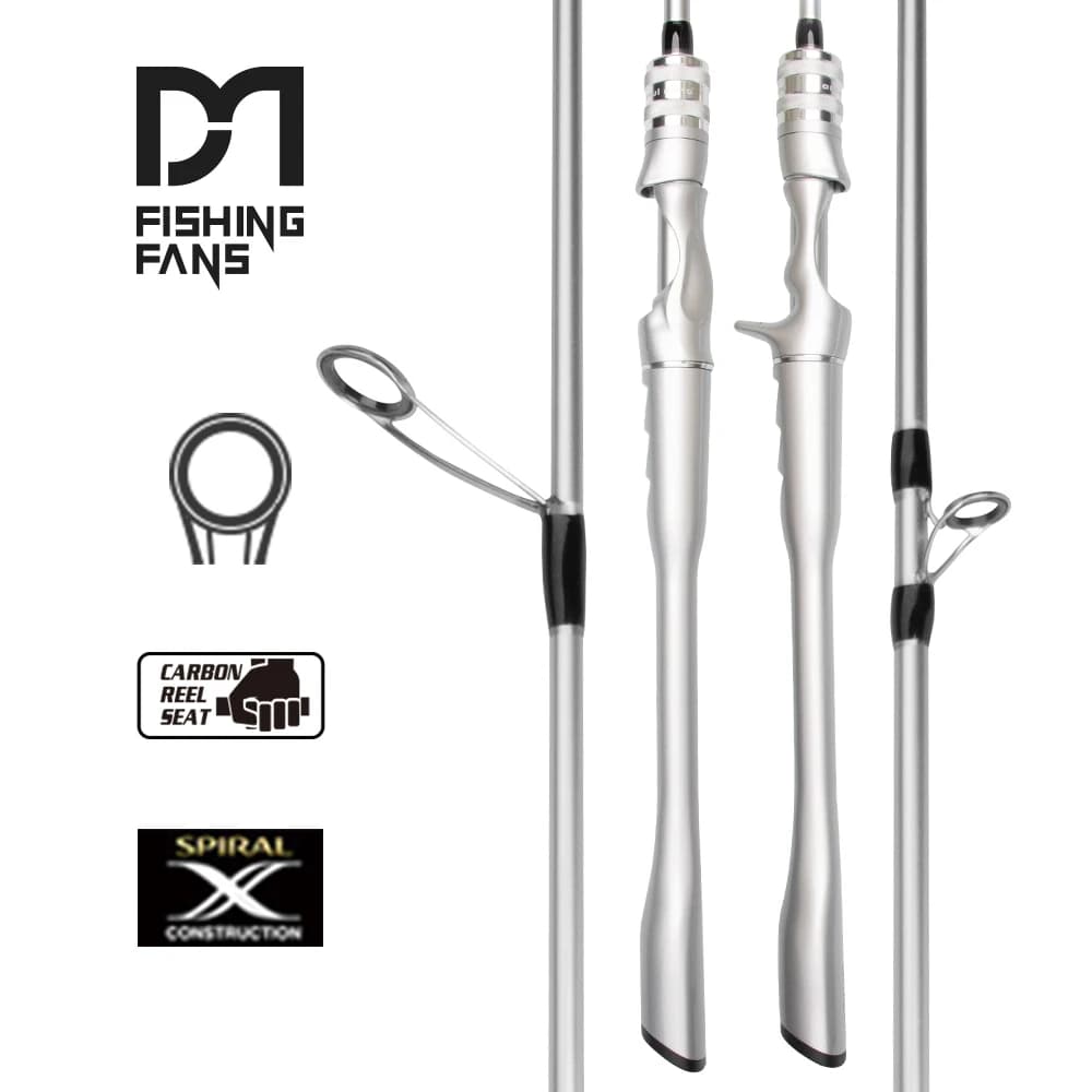 FISHINGFANS ORCA M MEDIA POTENZA ALTA CARBON SLIVER PITTURA BASS SPINNING MARE Acqua dolce CASTING POLO ROD DA PESCA