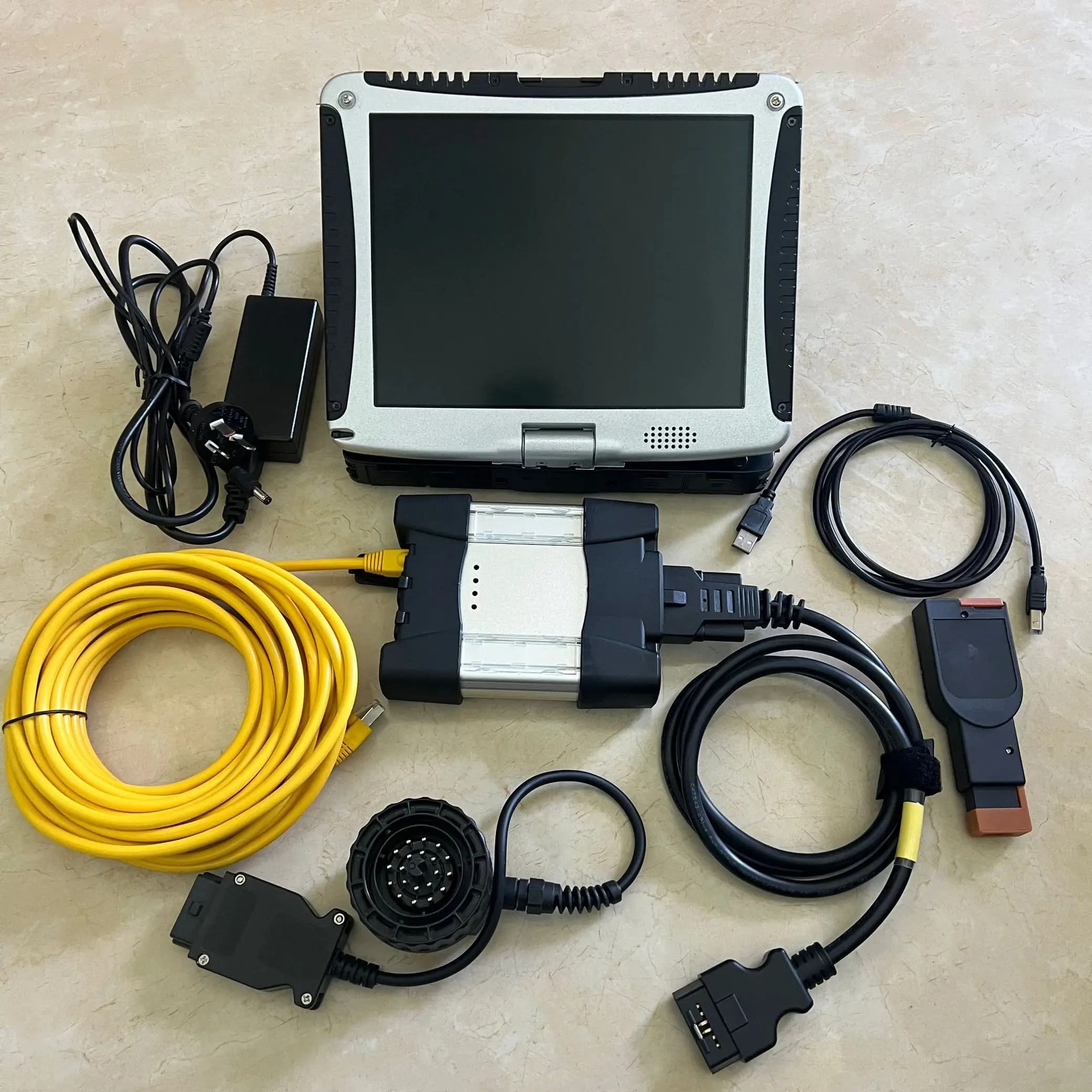 Strumento di diagnostica auto per BMW ICOM Next con HDD da 750 GB, Windows 10 V01.2026, supporto per laptop in francese/ tedesco/ polacco/ inglese/ ceco