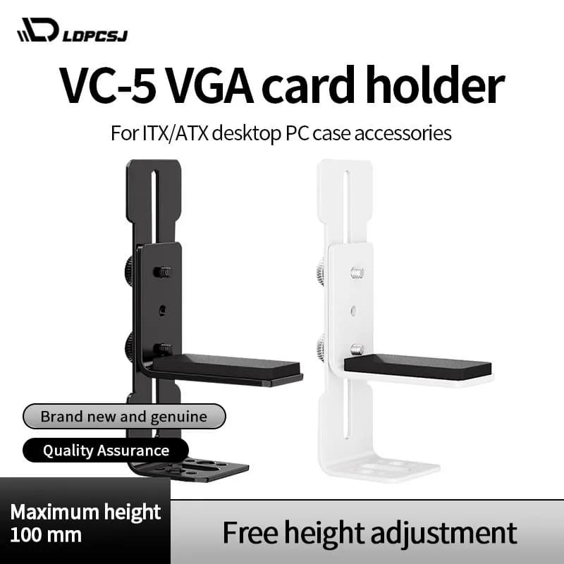 LDPCSJ VC-5 Supporto per scheda grafica Jack regolabile Staffa per scheda video GPU Previene cedimenti per accessorio custodia per PC desktop ITX/ATX
