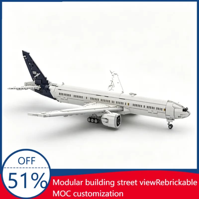 Set di Costruzioni Aereo Passeggeri Lufthansa Boeing 777X in Scala 1:100, 2992 Pezzi, Modellino Puzzle Educativo, Regalo