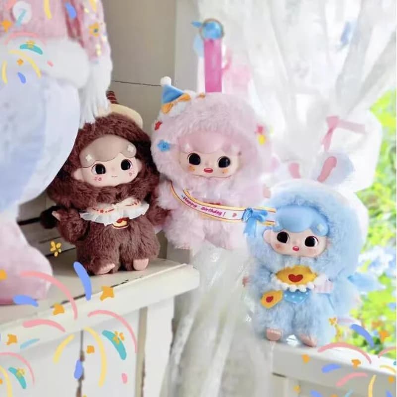 Portachiavi in vinile Baby Three Baby Billie Sweet Dream Party, blind box, bambola da collezione, regalo di compleanno per ragazze.