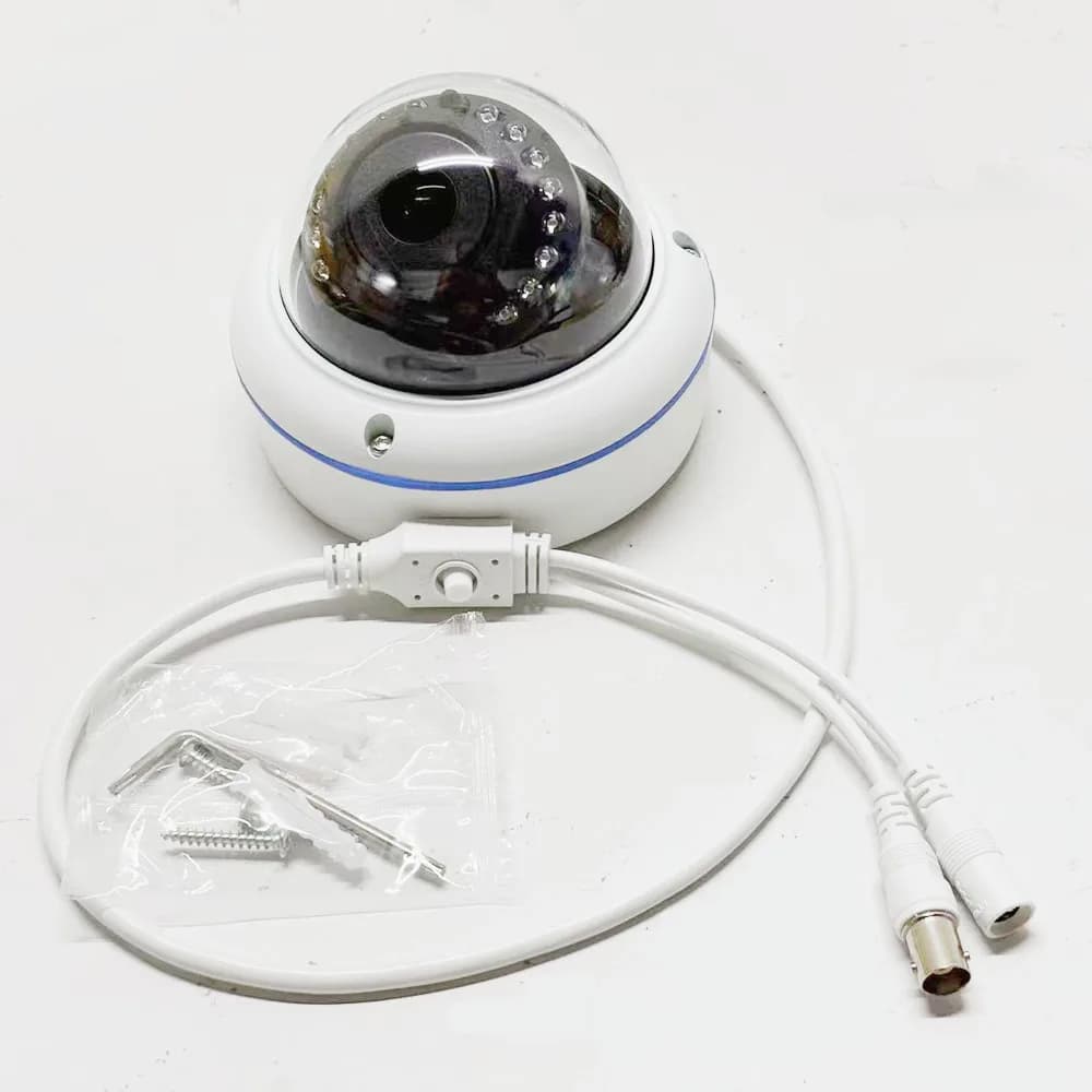 Telecamera AHD 1080P, Videosorveglianza di Sicurezza ad Alta Definizione, Visione Notturna a Infrarossi, Telecamera Dome Cablata 5MP per Casa