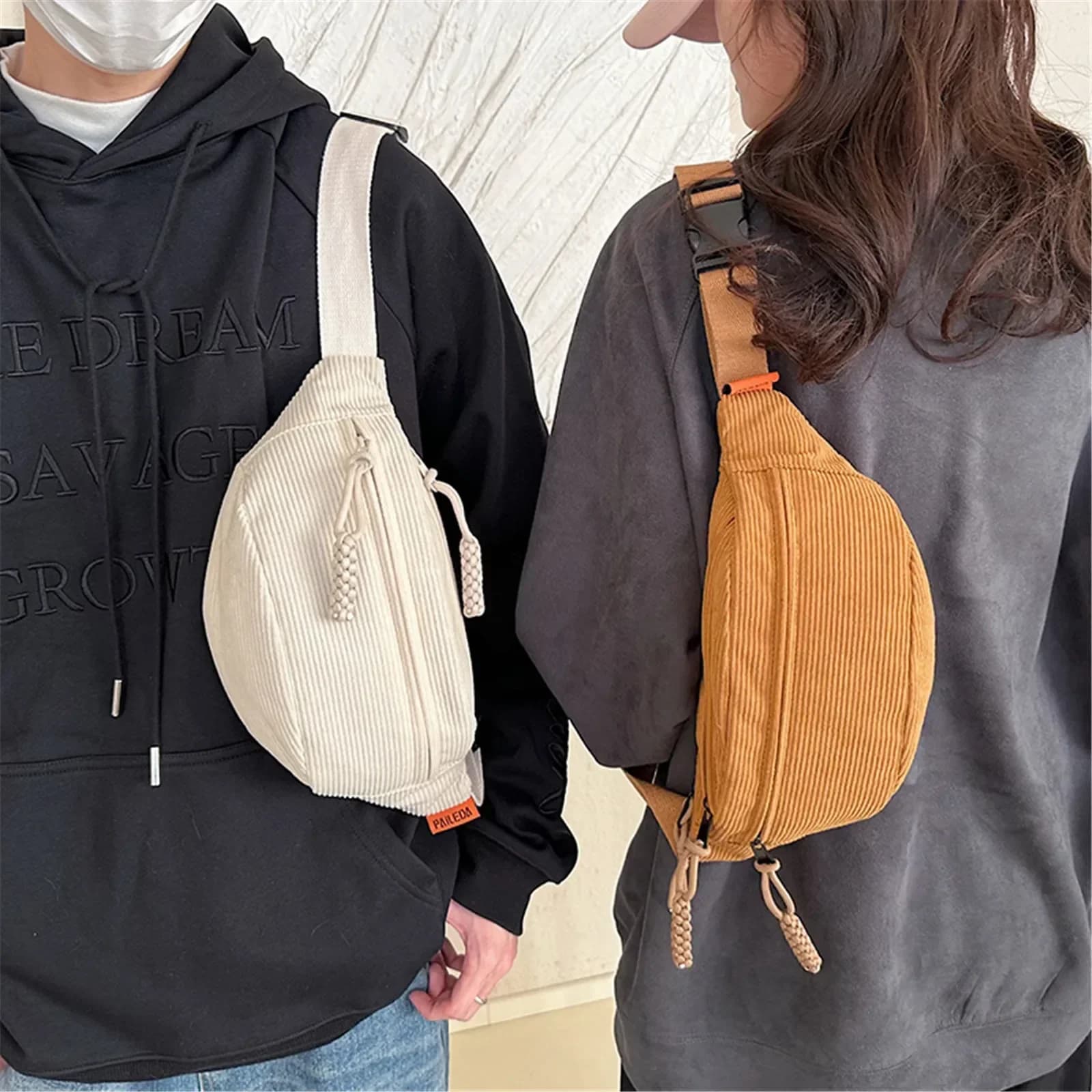 2024 fashion casual waist velvet waist bags for women women's banana waist bag shoulder bag shoulder bag