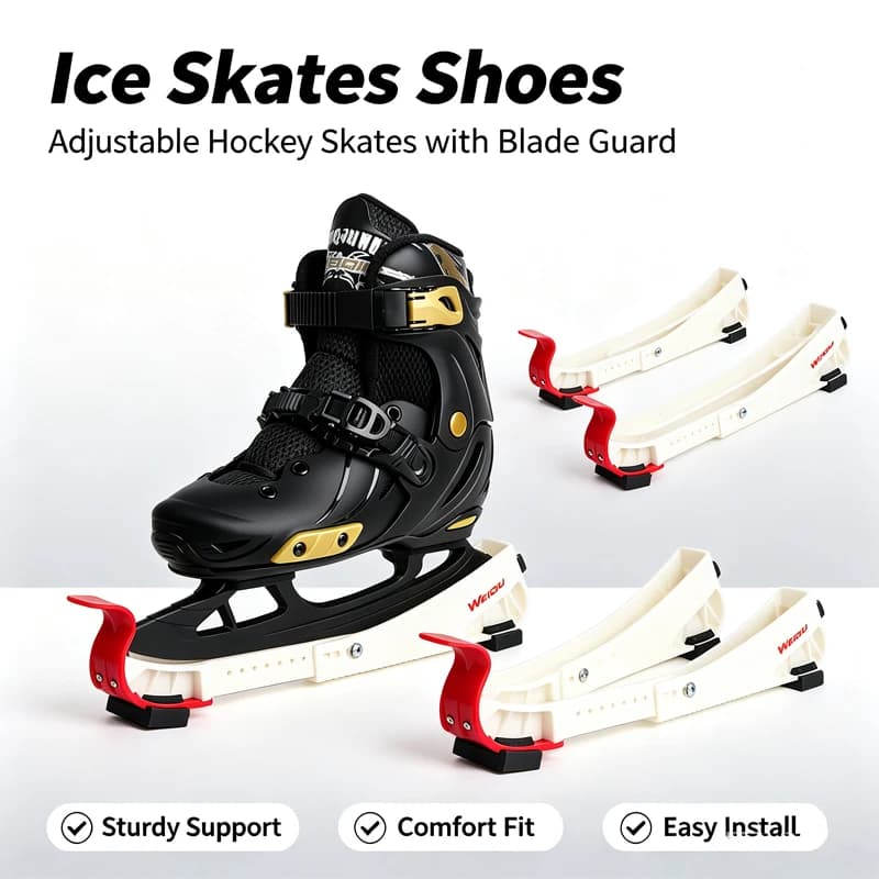 Adjustable Ice Skate Blade Guards Walkable Figures Skating Shoes Cover Protectors for Ice Skates Hockey Skates Figure Skates