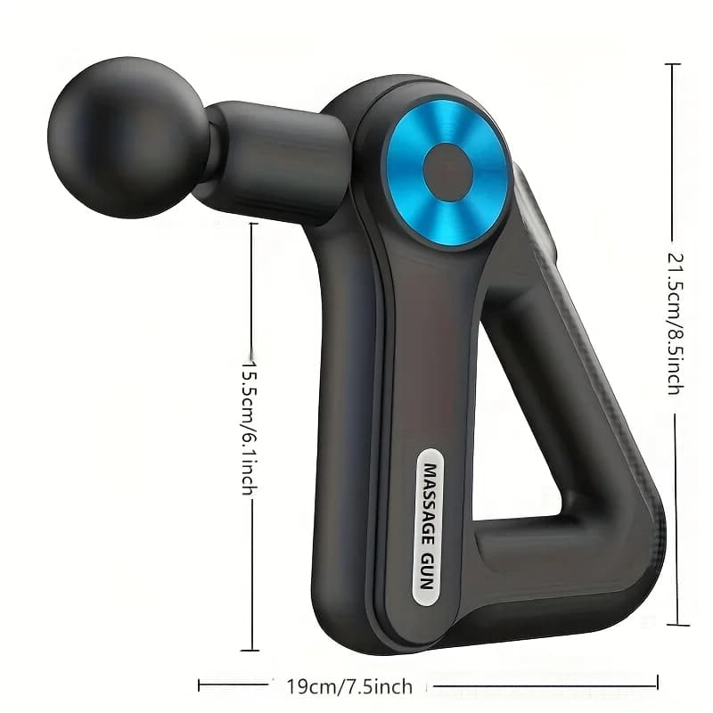 Pistola per Massaggio Portatile a Forma di Triangolo, Vibrazione ad Alta Frequenza, Alleviatore del Dolore Muscolare per Fitness e Sport