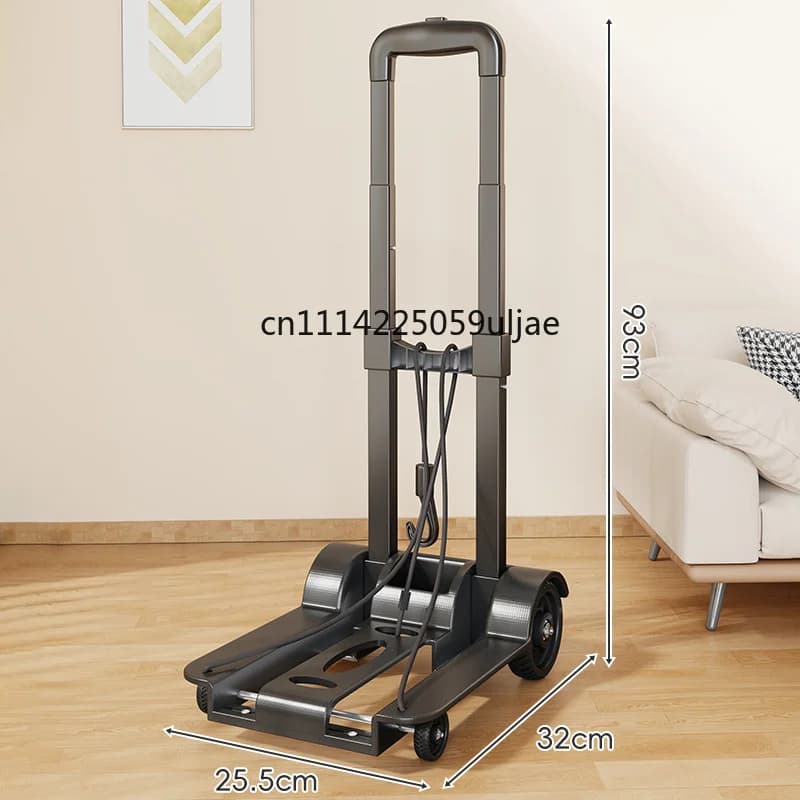 Portable Foldable Sturdy Hand Truck Heavy Duty Luggage Cart Trolley for Home Grocery Shopping Moving Delivery Goods Daily Use