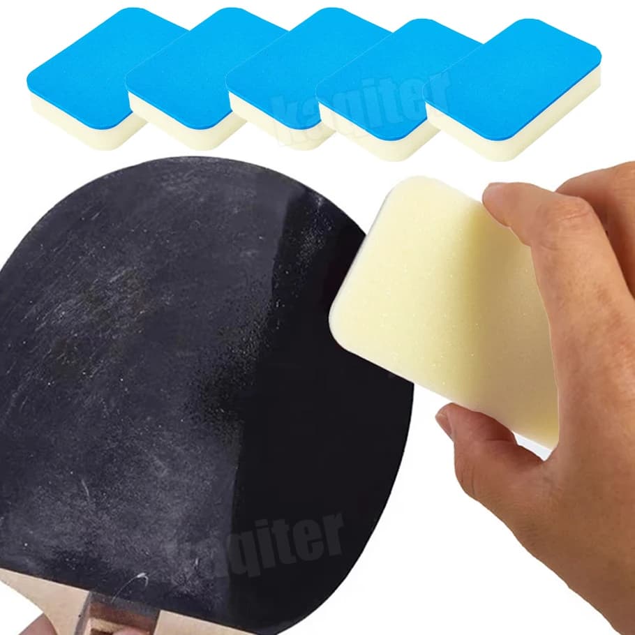 5x portable ping pong cleaning sponge easy to use rubber cleanser for ping pong care tennis racket bi-sided accessories
