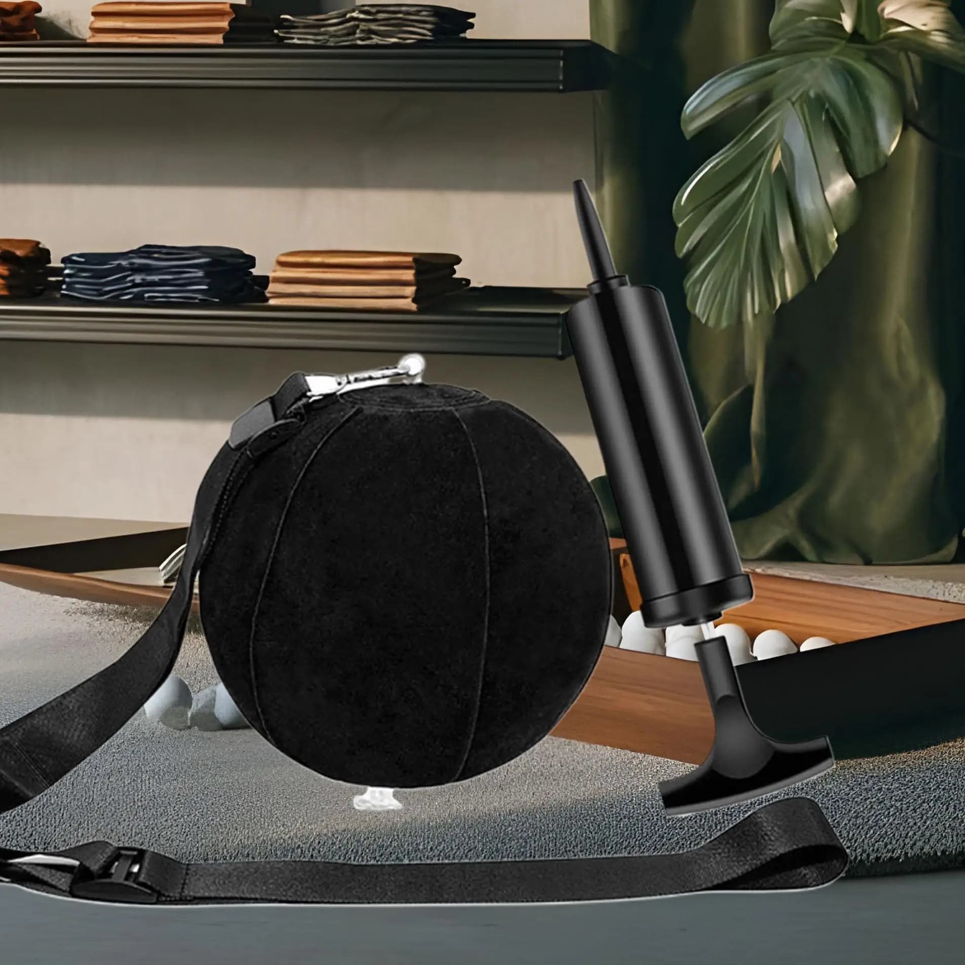 Aiuto per l'allenamento dell'oscillazione da golf Aiuto gonfiabile per l'allenamento del golf con palla intelligente per principianti Attrezzatura per l'allenamento dell'oscillazione regolabile per ciclisti uomini