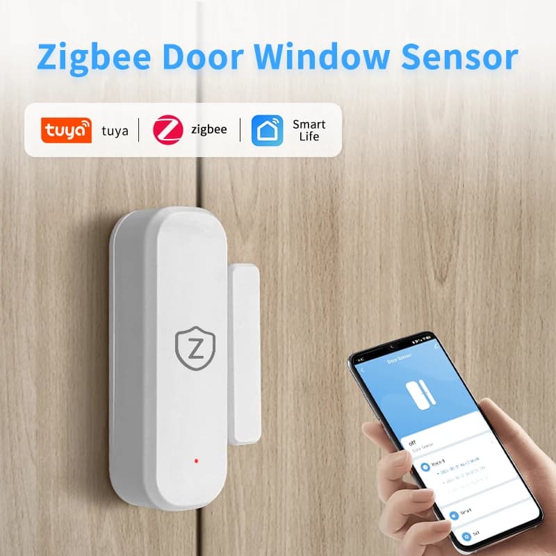 Tuya WiFi/Zigbee Sensore porta Dispositivi per la casa intelligente Vita intelligente Automazione telecomando Protezione di sicurezza residenziale