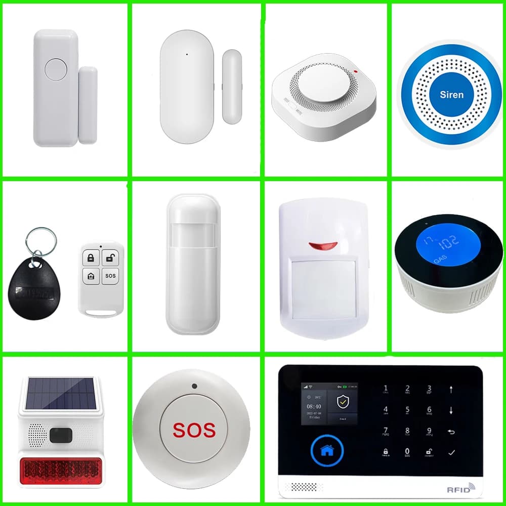 Kit allarme domestico intelligente PGST 433 Mhz, sensore porta, rilevatore di movimento a infrarossi, sistema di allarme antifurto di sicurezza domestica, dotato di PG-103