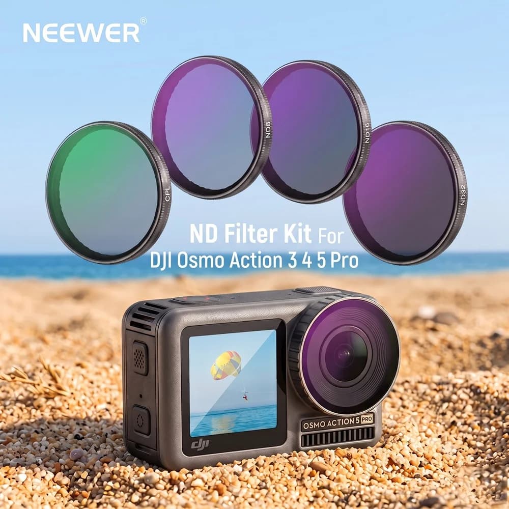 NEEWER for DJI ND Filter for DJI Osmo Action 3 4 5Pro ND Filter DJI ND8 ND16 ND32 Polarizer Lens Camera Accessories