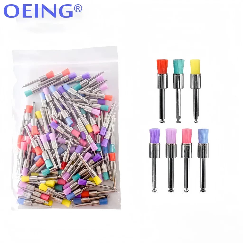 100 pcs Dental Profiling Brush Gambo RA 2.35mm Teeth whitening polisher for contra-angle handpiece