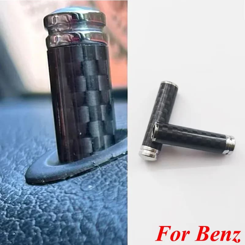 2 Pezzi Copri Perni Blocco Porta Auto Effetto Fibra di Carbonio Accessori Interni per Mercedes Benz AMG W204 W205 BMW E46 E39