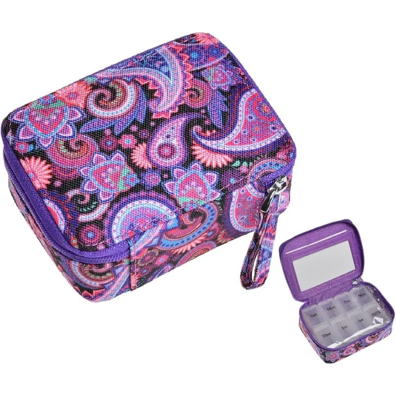 Pill case, weekly pill holder for vitamins and media, travel medicine case for 7 days