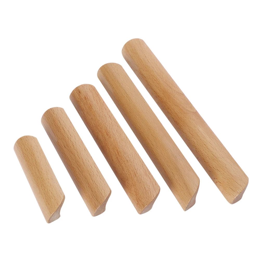 1 pz maniglia per mobili in legno maniglie per cassetti armadio maniglie in legno massello manopola per armadio ecologica con viti di montaggio