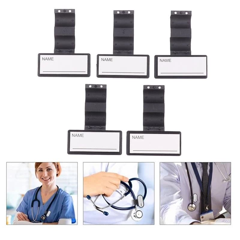 5/1 pz nome Tag stetoscopio identificazione Tag Id magneti personalizzati supporto Clip Badgelabel tubo Nametags badge piastra magnetica