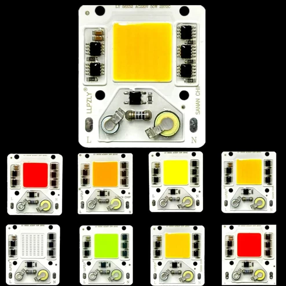 50W COB Light Source Smart IC non c' è bisogno di Driver fai da te Flood light LED Bulb Spotlight AC 220V COB LED Chip Lamp per illuminazione esterna