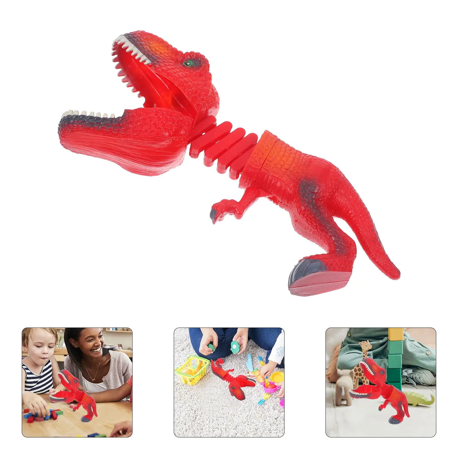 Giocattolo Dinosauro Simulato con Griffe Telescopiche a Molla, Divertente e Creativo, per Scherzi e Giochi Interattivi in Famiglia