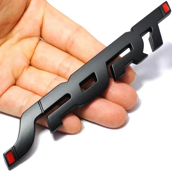 Accessori per auto Adesivo Styling Metallo 3D Cromato Nero Auto Bagagliaio di un'auto da corsa Sport Parola Lettera Logo Emblema Badge Decalcomania
