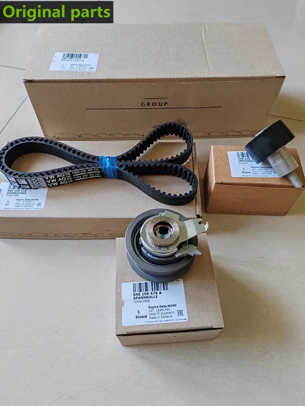 Genuine NEW 04E198119 OEM Timing Belt Kit Tensioner Pulley For Audi Seat Skoda VW 1.0 1.2 1.4 TSI 1.6 04E198119C 04E198119F