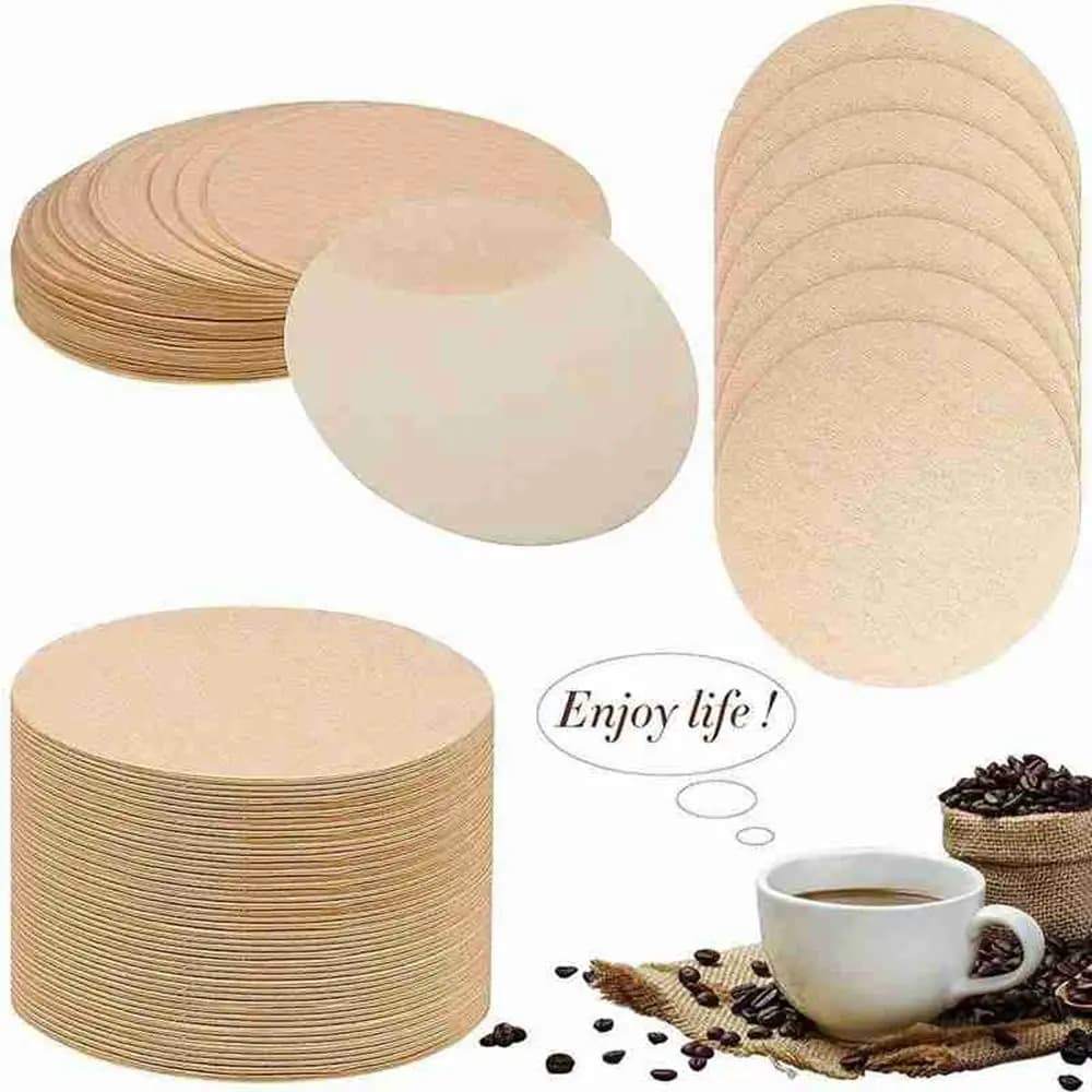 Utensili da cucina rotondi per moka, strumento di filtraggio per gocciolatore, filtro per caffè, carta, filtro per caffè, accessori per macchine da caffè in carta