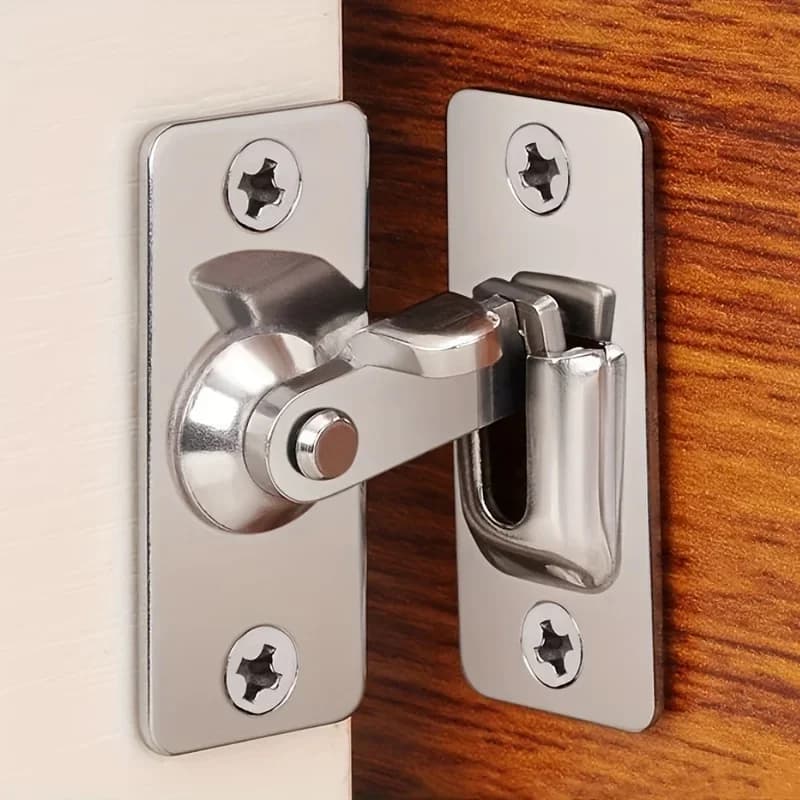 Serratura per porta in acciaio inossidabile 304 resistente - Protezione domestica ad alta sicurezza - Resistente alla ruggine, facile da installare - Per una lunga durata