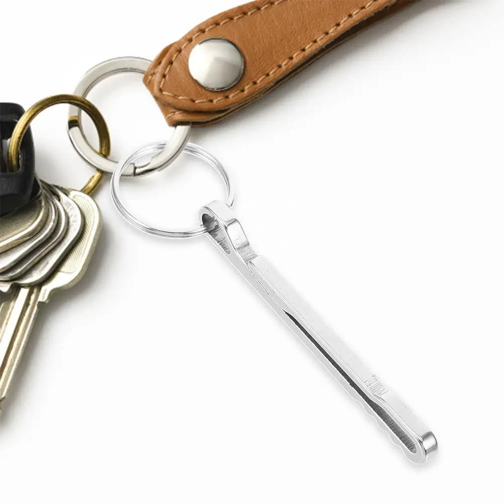2 Pezzi Clip da Cintura in Acciaio Inossidabile, Portamonete Versatile, Moschettone Porta Contanti, Portachiavi Portatile per Zaino e Cintura da Esterno