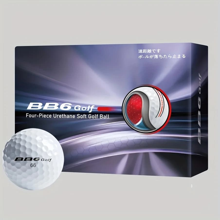 Pallina da golf MIRAI a 4 strati con linea di mira verde: morbido al tatto, controllo della rotazione elevata, volo stabile - consigliato per exper