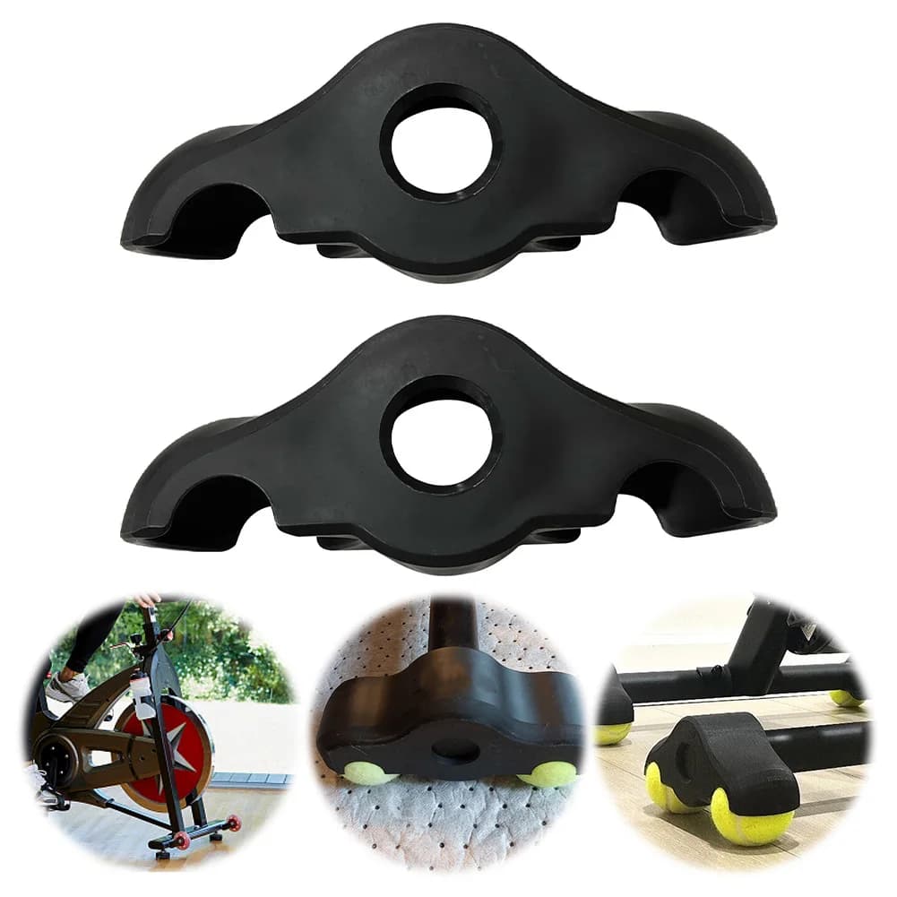 2/4pcs Ciclismo Bike Rilievi del piede Rocker Piastra Piedi Ciclismo al coperto Rilievi del piede Palla da tennis Rilievi del piede per Wahoo Kickr Core Strumento di fitness
