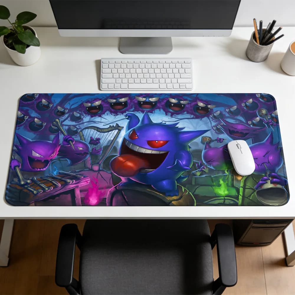 Accessori per Scrivania, Tappetino per Mouse da Gaming Esteso BKM-Po-ke-mons, Grande Mousepad per Gamer, Tappetino per Tastiera, Tappetini per PC