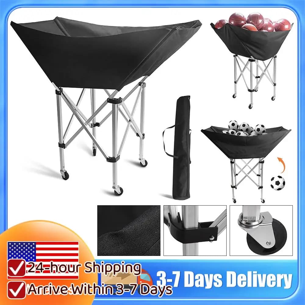 Folding trolley for Hammock with Wheels, Wallet, Volleyball and Basket with Wheels for Easy Storage and Transport