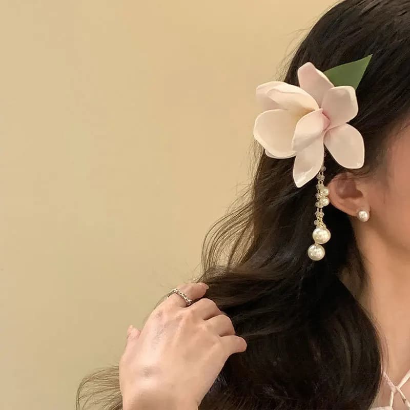 Hair clip with orchid flowers for woman Forcina bohémien Wedding Bars Beach Wedding Flower Fairy Sweet Hair Clip Hair Accessories