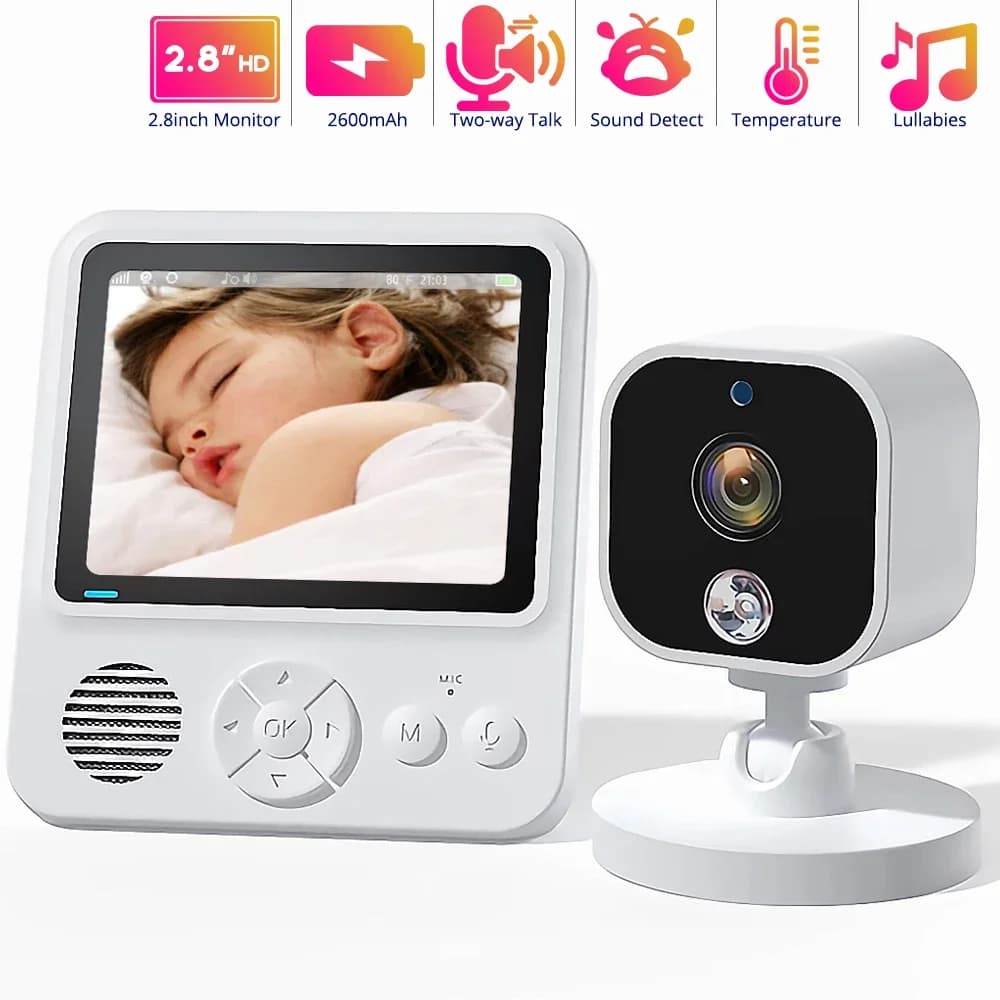 Nuovo video wireless Baby Monitor Visione notturna Monitoraggio della temperatura Audio bidirezionale Conversazione Baby Nanny Telecamera di sicurezza