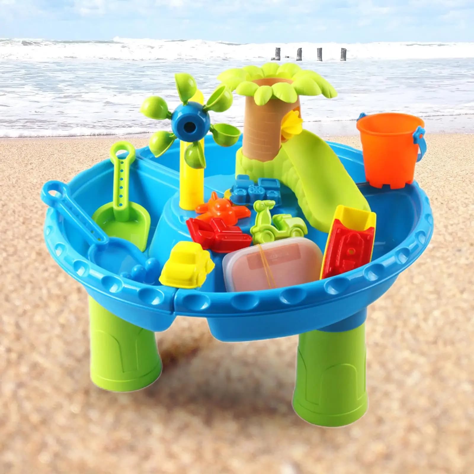 Set di giocattoli per sacchi di sabbia all'aperto divertenti da 22 pezzi 43 cm per attività sull'acqua con sabbia per bambini