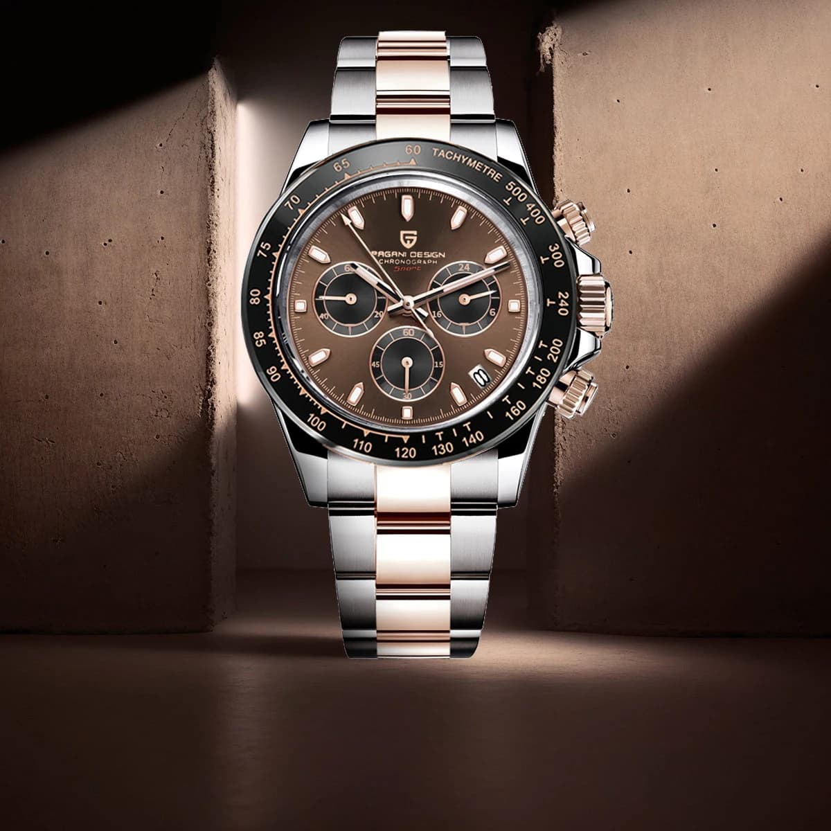2026 PAGANI DESIGN Coffee Gold Watches Men's Watch Luxury Men's Quartz Watch Stainless Steel Men's Watch Chronograph New Japan