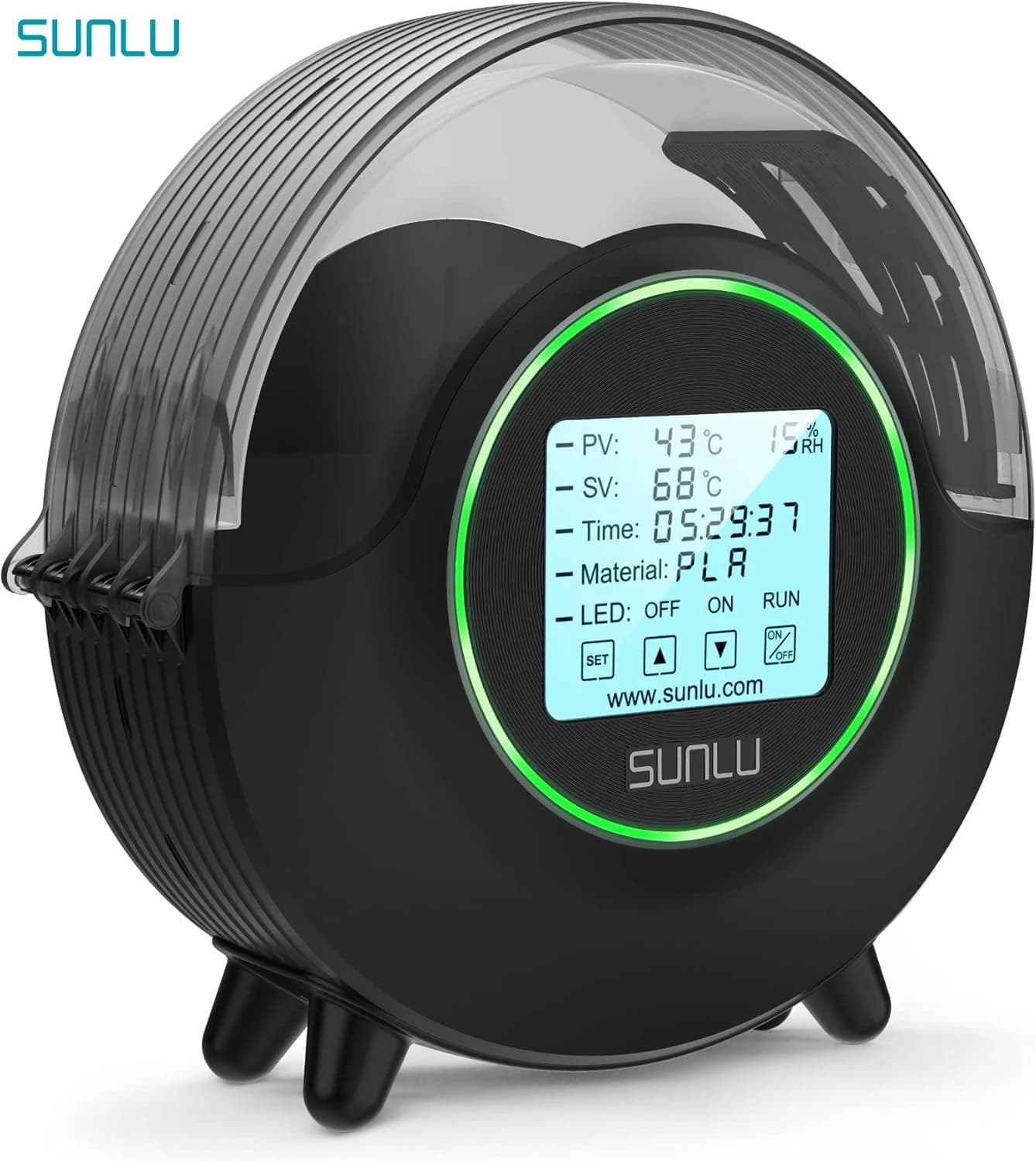 SUNLU S2 Filament Dryer for 3D Printers, Storage Box and Dry Dry Mate Improved with 360° Rotation
