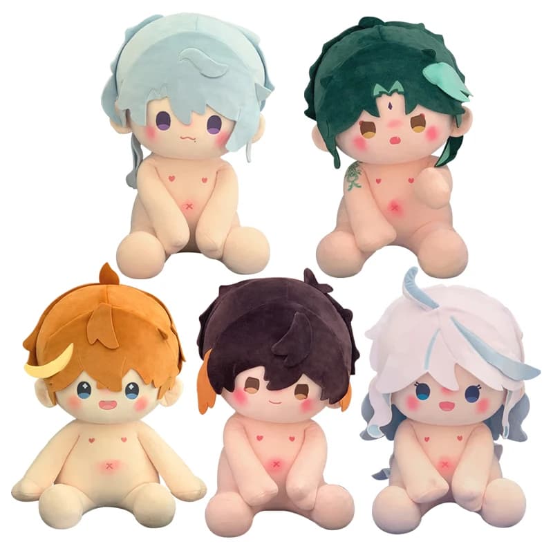 1Pc 40CM Genshin Impact Cotton Doll Kamisato Ayato Zhong Li Xiao Tartaglia Stuffed Anime Pillow Cartoon Birthday Xmas Gift