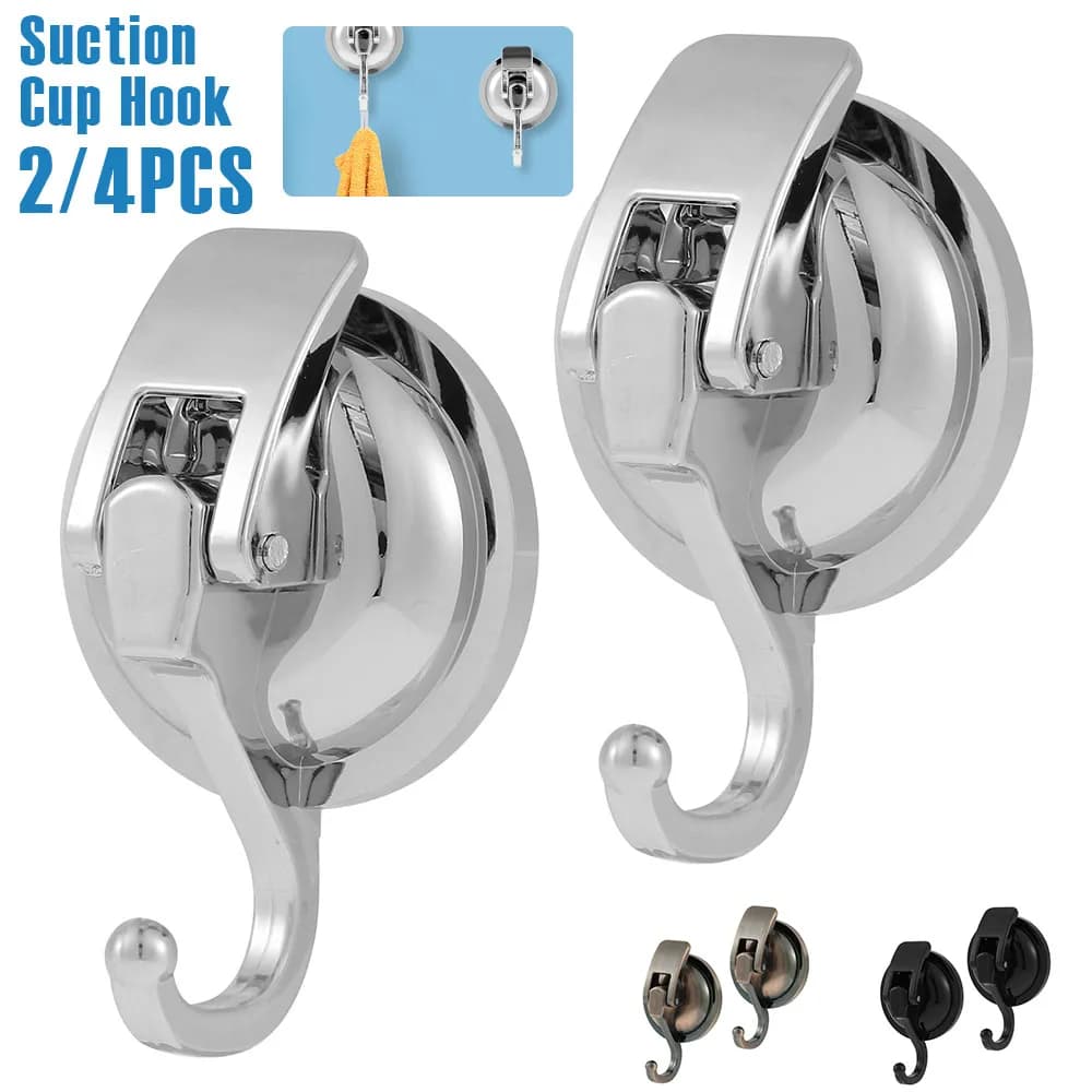 2/4 pezzi gancio a ventosa 15LB gancio da parete super aspirazione senza foratura sottovuoto accappatoio vestiti asciugamano gancio per cucina bagno bagno
