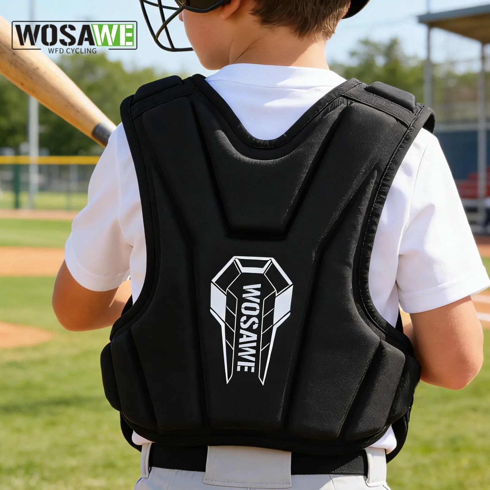 WOSAWE Gilet sportivo da baseball, gilet da calcio con pettorina a costine per baseball e calcio, gilet traspirante regolabile per esterni