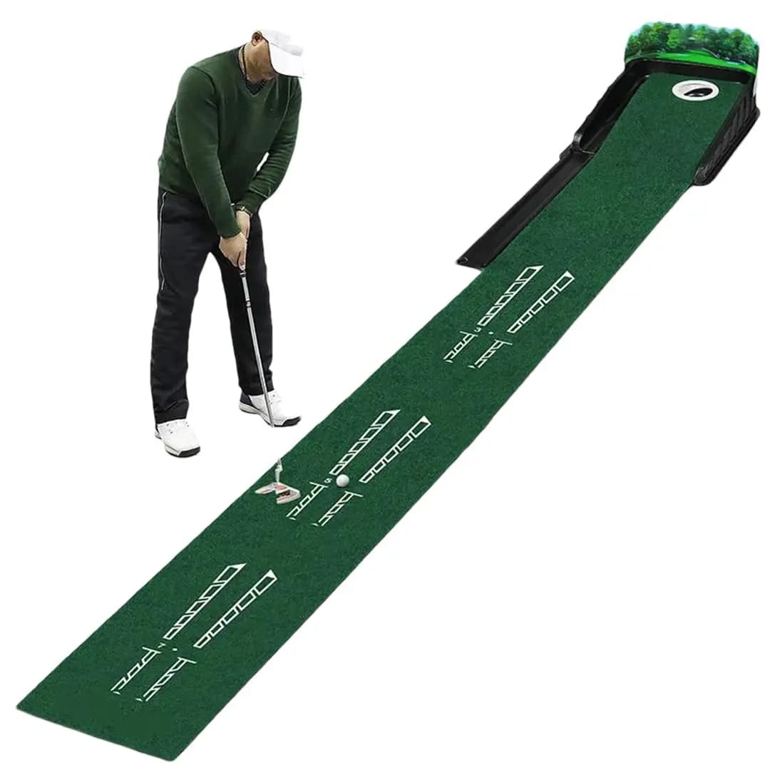 Tappetino da Golf per Pratica Perfetta con Ritorno della Palla - Green da Putting Portatile - Ausilio per l'Allenamento di Golf Indoor e Outdoor