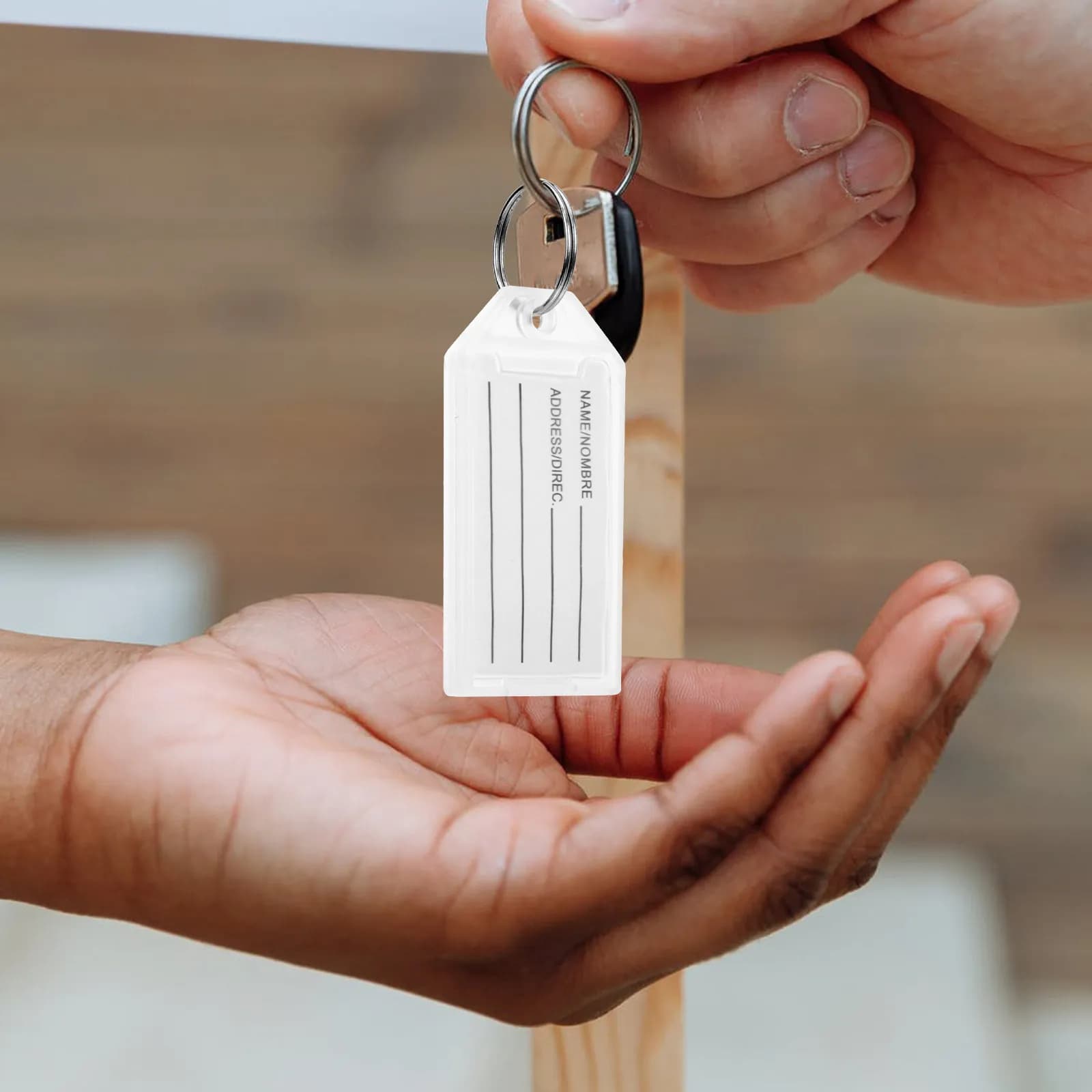 30Pcs Plastic Key Tags Premium Reusable Number Labels Fade-Resistant Portable for Keys Bags Luggage Hotel Dorm Gym Id Label Key