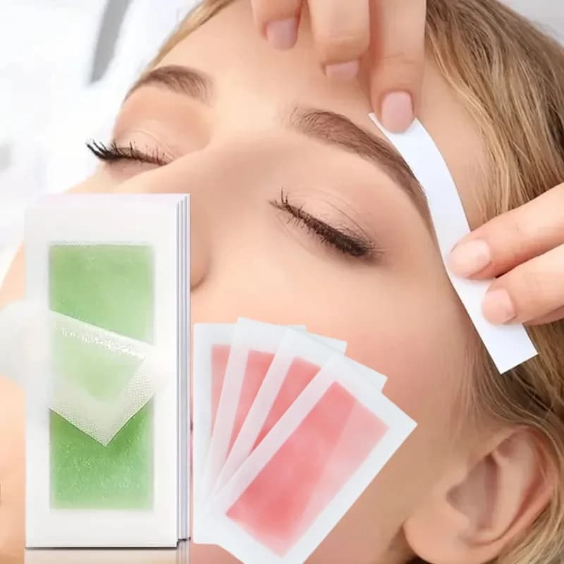 10/20/100 pezzi strisce di cera depilatoria depilazione carta di cera strisce di cera fredda carta per viso collo braccio gamba corpo strumenti di bellezza