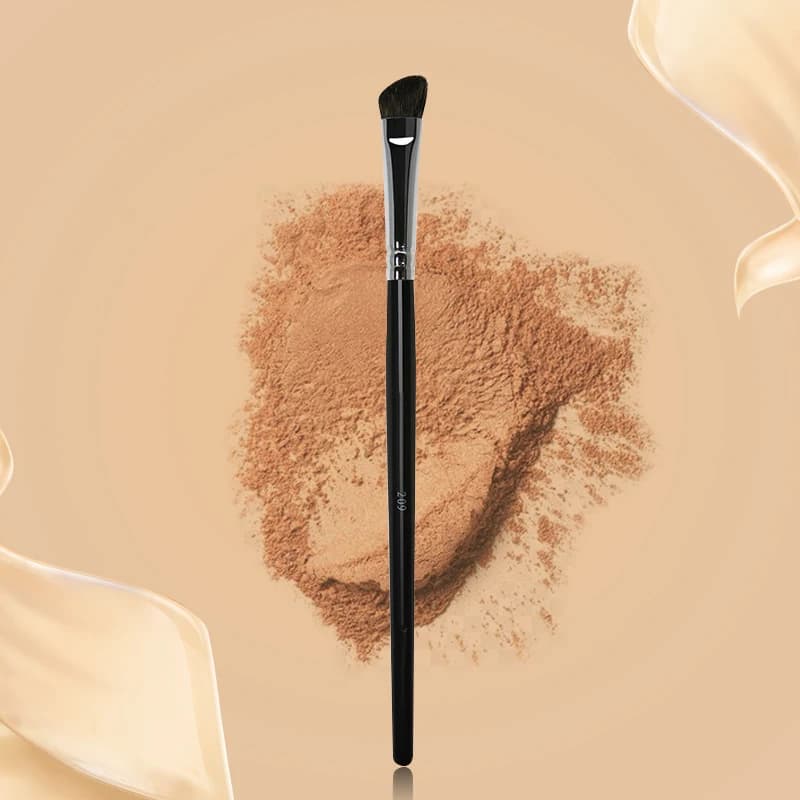 Make-up Brush Gray Piccasso n. 209 Bevelled Shade Brush Professional Shade Brush in Solid Wood Squirrel Grey Soft and Soft