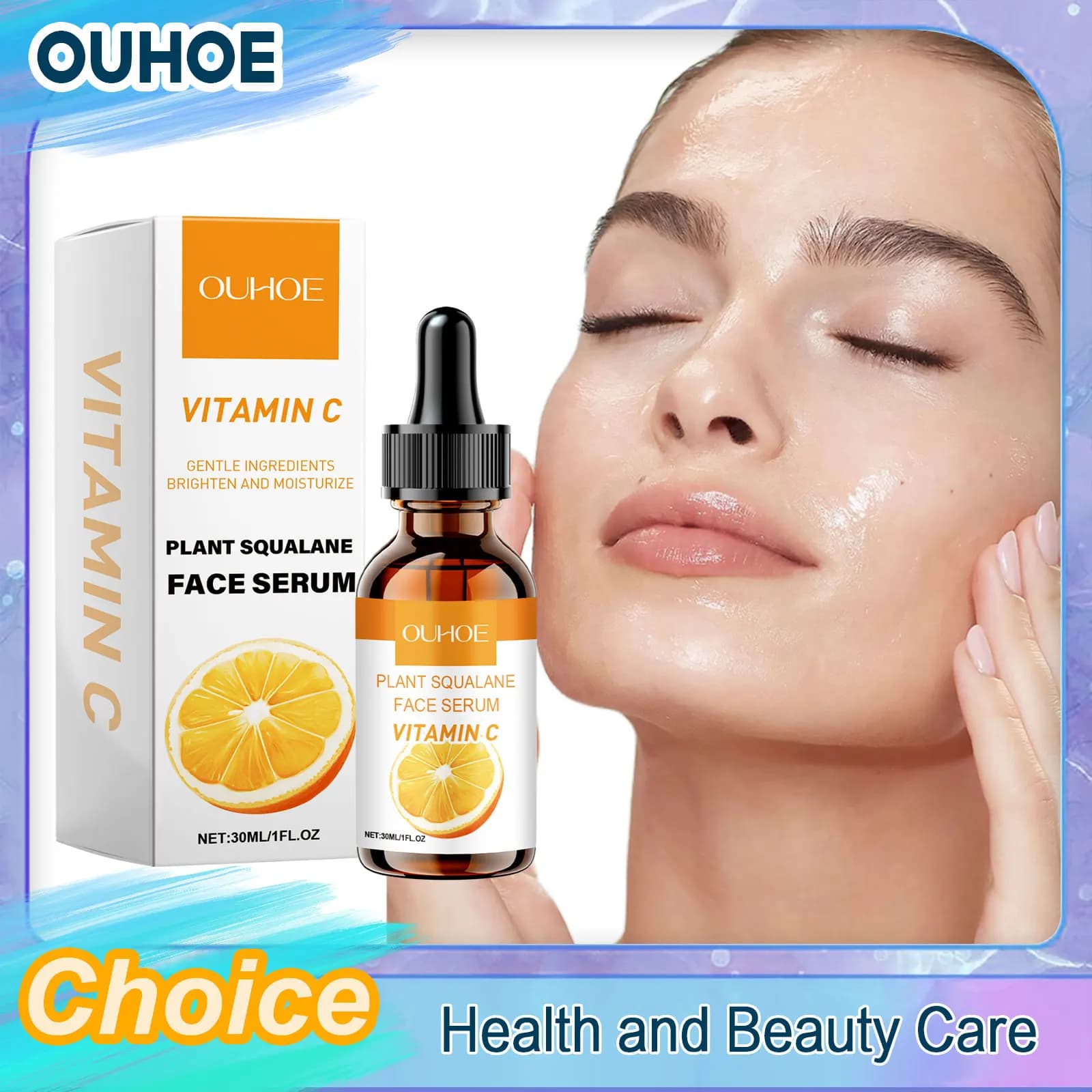 Serum Faced with Vitamin C Radiant and Whitening, Removes Rugs, Careful Subtle Lines, Shrink Pores, Repair, Moisturizing, Anti-Age, Viso Essence