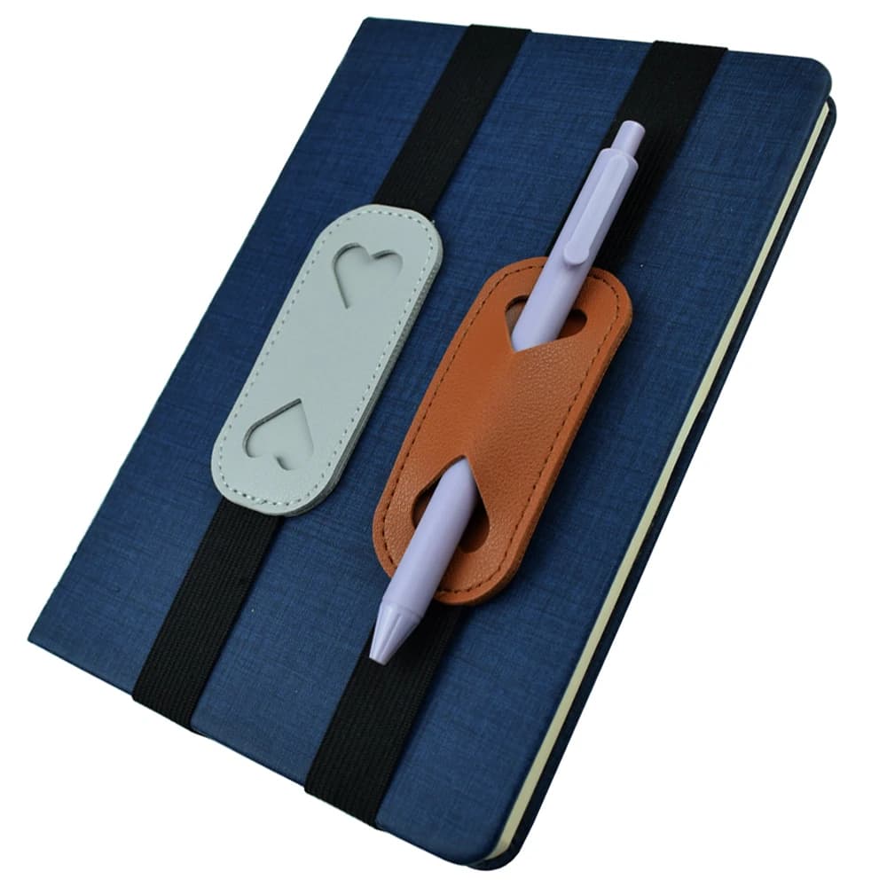Fascia elastica portapenne in pelle PU per copertine di notebook, diari e libri, accessori per mantenere gli strumenti di scrittura a portata di mano