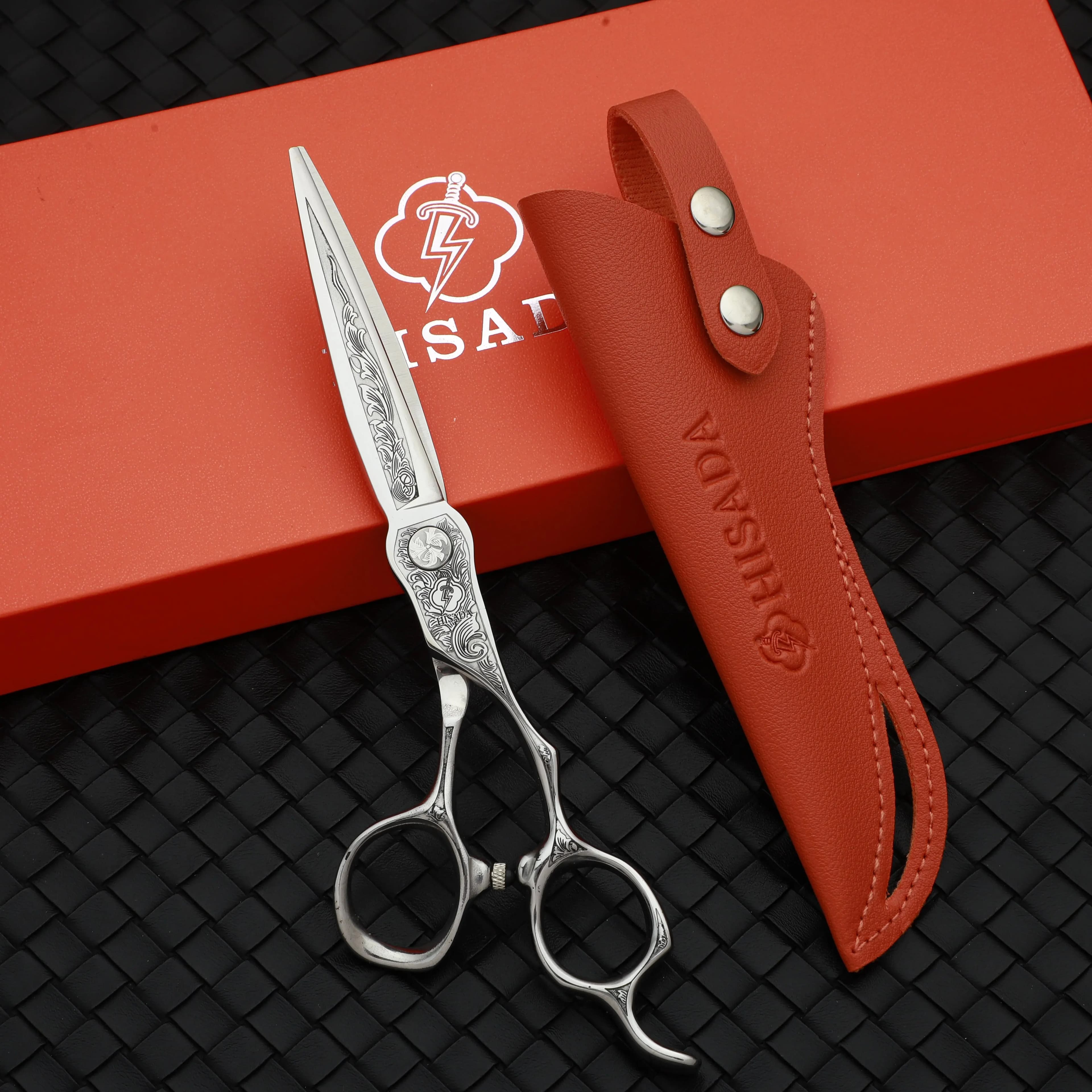 Haircut scissors 6,0 6,5 inch Transparent patterns for laser engraving using VG10 material scissors for high-end haircut