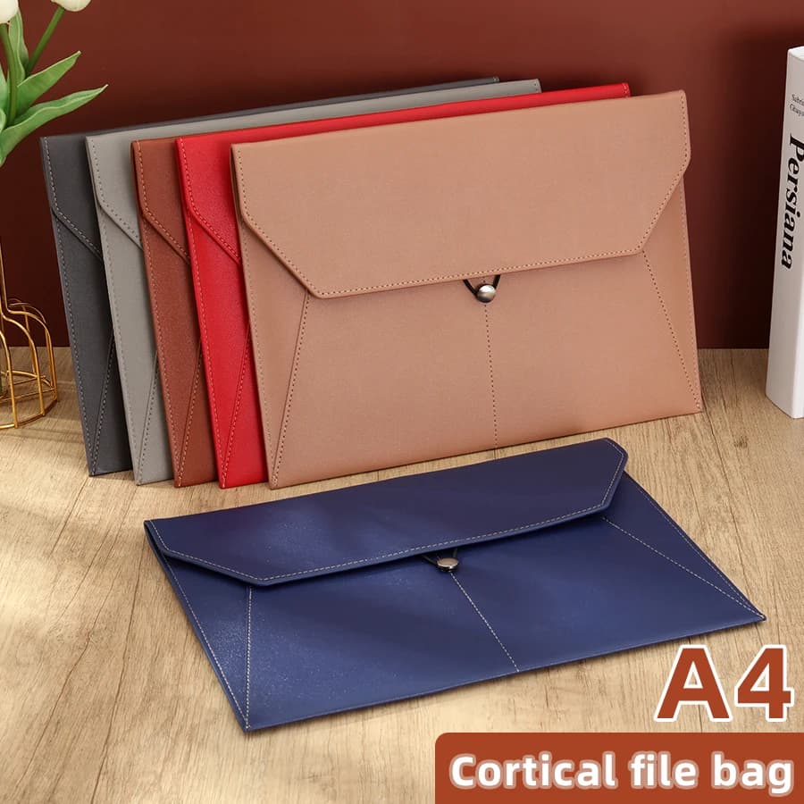 1 borsa per documenti in pelle alla moda per organizer per documenti borsa per documenti A4 fatture per contatti aziendali