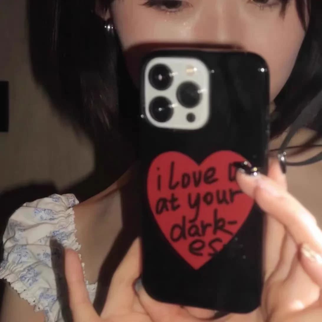 Nice phone case and fresh British custom trend Red Love for iPhone 17 AIR 16 15 14 13 12 11 Pro XR XS X Max 7 8 Plus Mini Cover