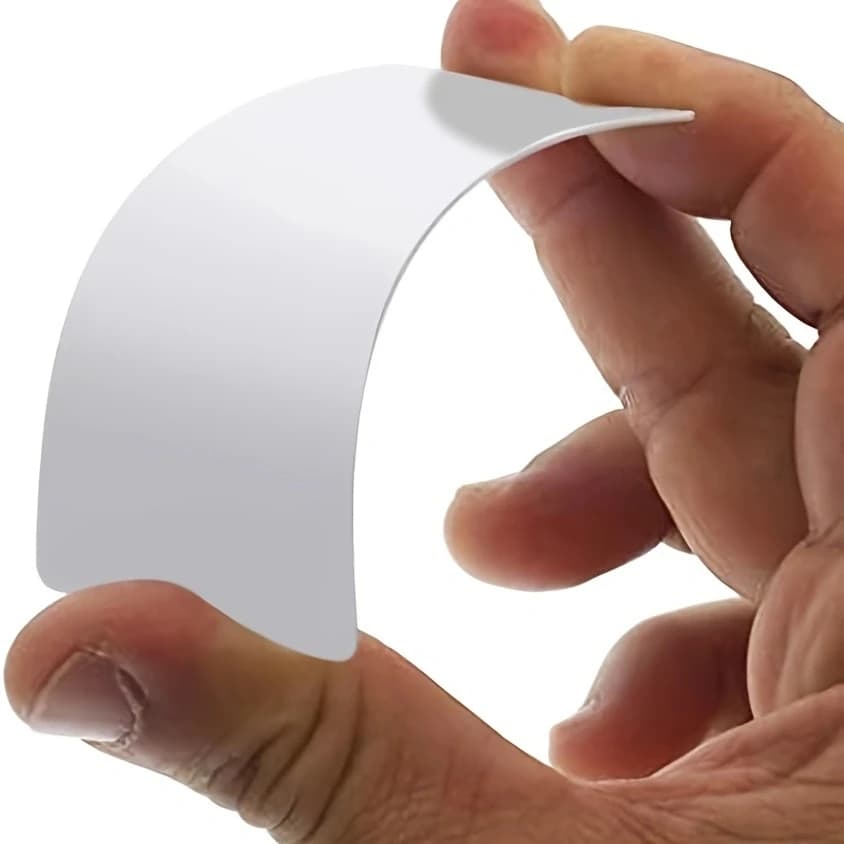 Biglietto da visita in PVC bianco lucido da 10 pezzi/lotto Biglietto d'identità di ringraziamento Stampa impermeabile e fronte-retro NON carte NFC