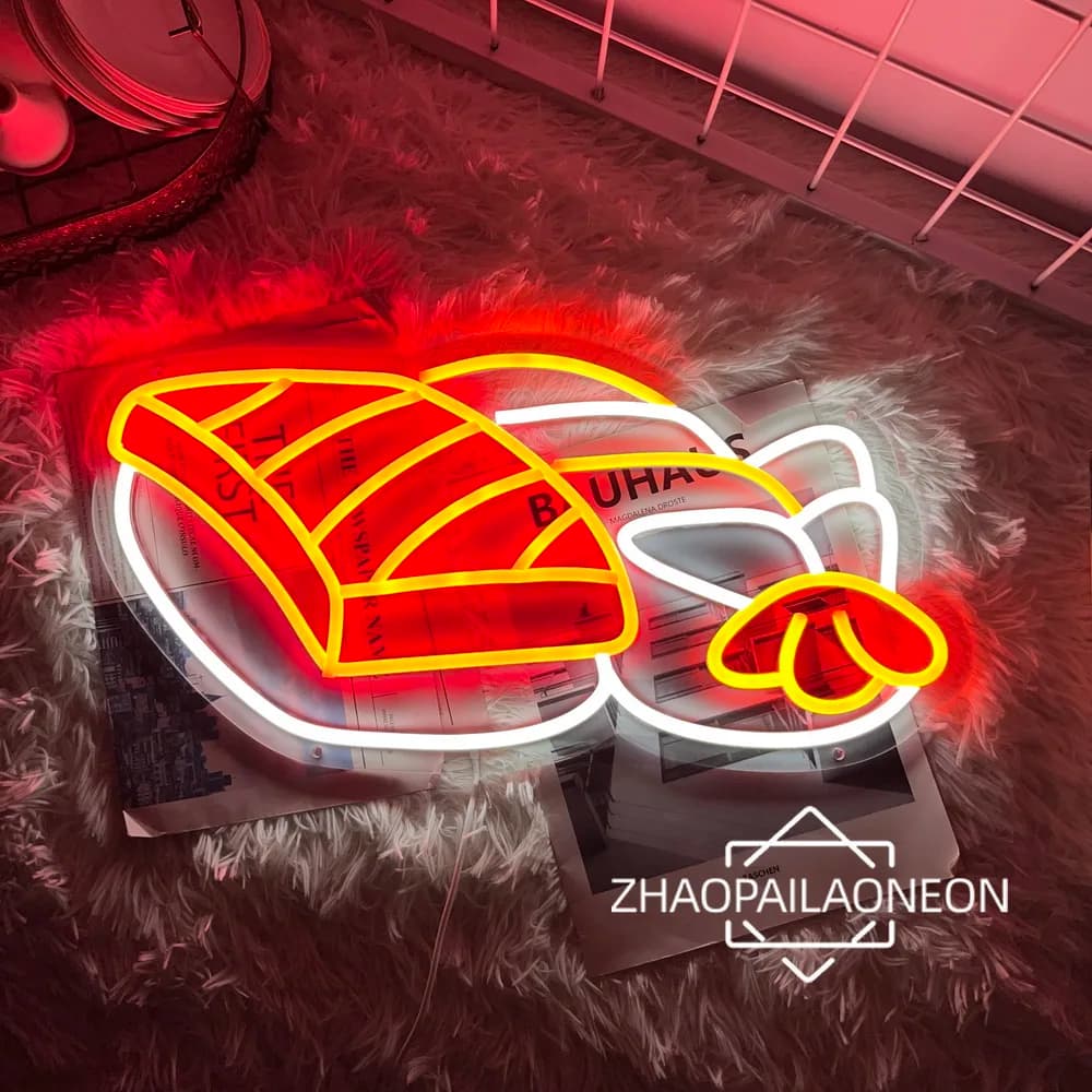 Sushi Neon Sign Luci a LED Negozio di alimentari giapponese Ristorante Neon Led Sign Sala da pranzo Decor Appeso a parete Insegne luminose al neon USB